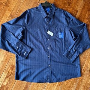 Blue Dress shirt XXL SLIM, No Iron,